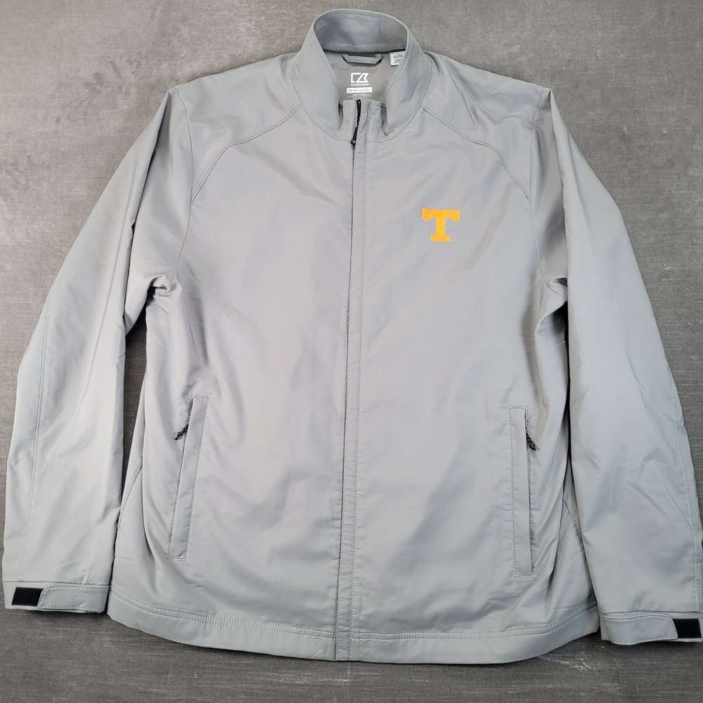 Cutter & Buck Mens XL Tennessee Volunteers WeatherTec Gray Full Zip Jacket